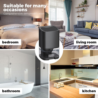 1L 36W Air Dehumidifier for Home Damp Drying Clothes with 7 colors Light EU Plug(White) by bashfashion