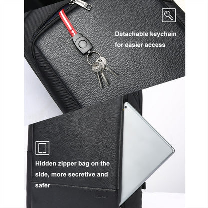 Bopai First-Layer Cowhide Business Commuter Waterproof And Lightweight Laptop Backpack, Color: Flagship by Bopai