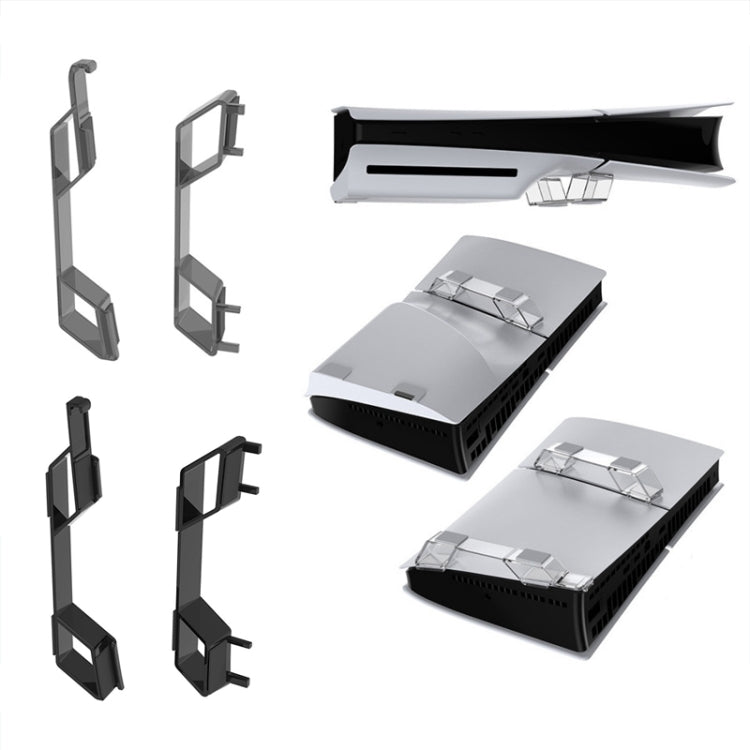 For Sony PS5 Slim DOBE TP5-3582 Game Console Horizontal Storage Holder(Transparent) by DOBE