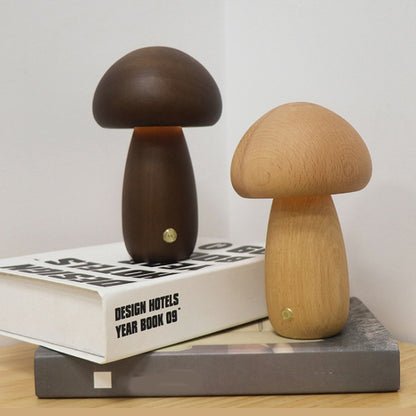 Mushroom Shape Night Light Touch Control Dimmable Bedside Atmosphere Lamp, Style: B Type Beech by bashfashion