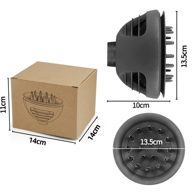 For Dyson HD01 To HD16 Hair Dryer 2 In 1 Diffuser Nozzles Wave+Curl Dual Purpose Diffuser Attachment(Gray) by bashfashion