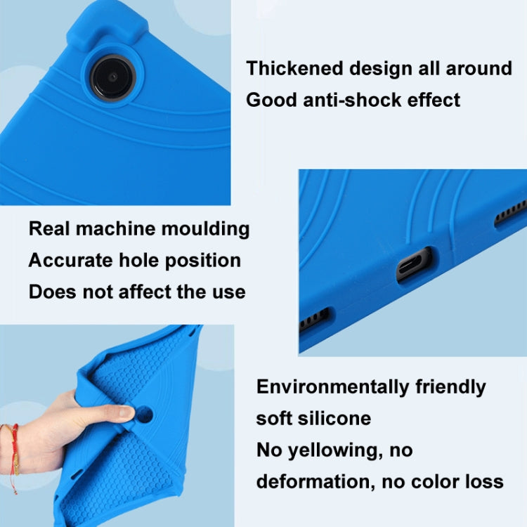 For Samsung Galaxy Tab A9+ Shockproof Silicone Tablet Protective Case With Holder(Rainbow Color) by bashfashion