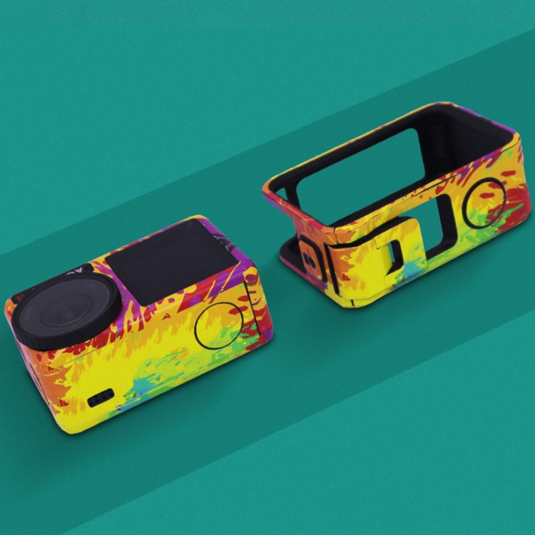 For DJI Action 4 Motion Camera Stickers All Inclusive Photo Frame Color Changing Stickers Accessories, Style: AC4-12 Circuit Blue by bashfashion