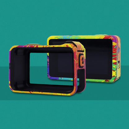 For DJI Action 4 Motion Camera Stickers All Inclusive Photo Frame Color Changing Stickers Accessories, Style: AC4-16 Snake Scale Green by bashfashion