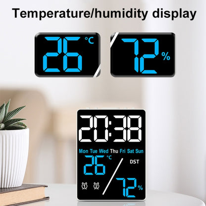 Multifunctional Temperature / Humidity Display Electronic Alarm Clock, Color: Orange Black by bashfashion