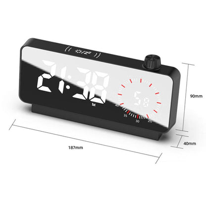Multi-Functional LED Screen Mirror Charging Alarm Clock Reminder Visual Timer(Black) by bashfashion
