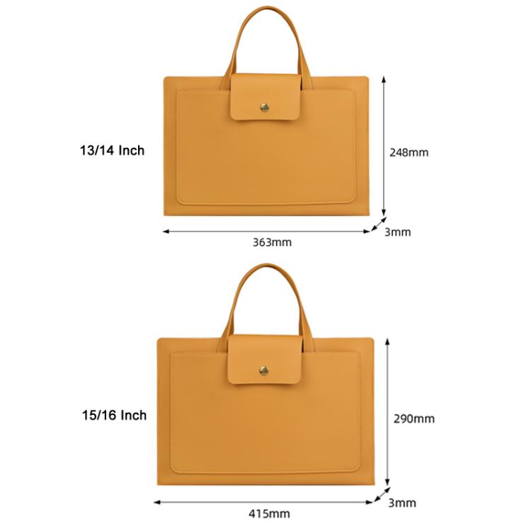 Laptop Computer Handbag For Ipad Macbook Lenovo Huawei Computer Inner Bag Briefcase, Spec: 13/14 inch(Yellow) by bashfashion