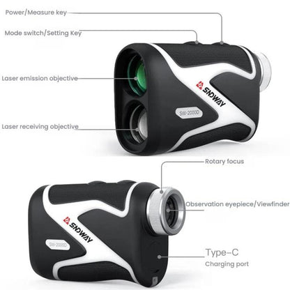 SNDWAY SW-2000D 2000M Handheld OLED Rangefinder Telescope Golf Rangefinder by SNDWAY