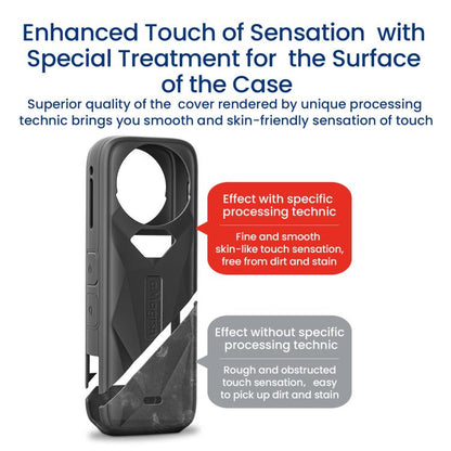 aMagisn Body Case For Insta360 X5 Action Camera Protective Accessories Black by aMagisn