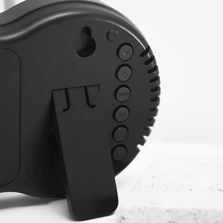 Living Room Digital Wall Clock LED Electronic Clock With Light Multi-Function Remote Control Alarm Clock(White Light) by bashfashion